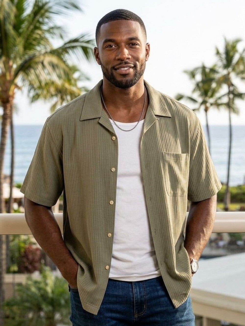 Men's button-down shirt